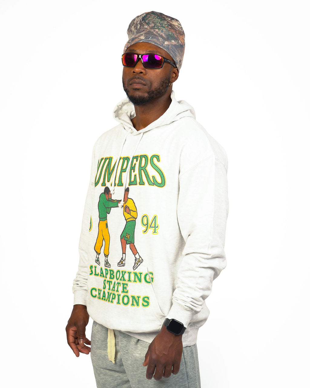 Slapboxing Hoodie in Ash Grey