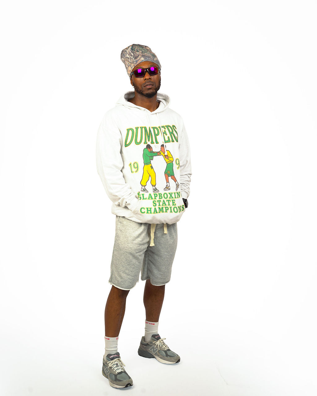 Slapboxing Hoodie in Ash Grey