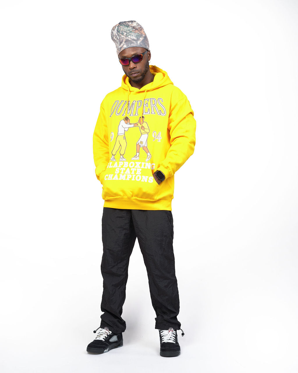 Slapboxing Hoodie in Yellow/Gold